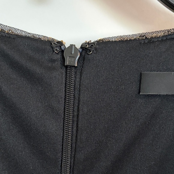 Badgley Mischka Gold Sequin Ombre Cocktail Dress | Size 6 - Picture 5 of 6